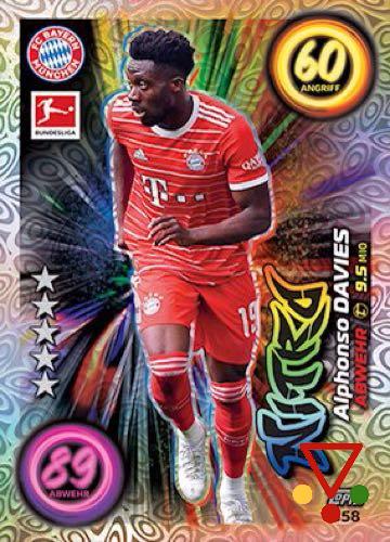 358 Alphonso Davies de la colección Bundesliga 2022-23. Match Attax en ACABARAMOS.COM