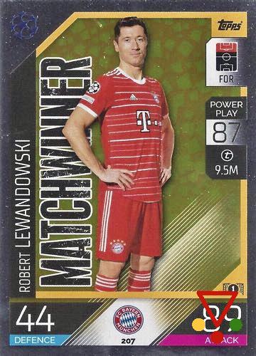 207 Robert Lewandowski de la colección UEFA Champions League & Europa League 2022-23. Match Attax en ACABARAMOS.COM