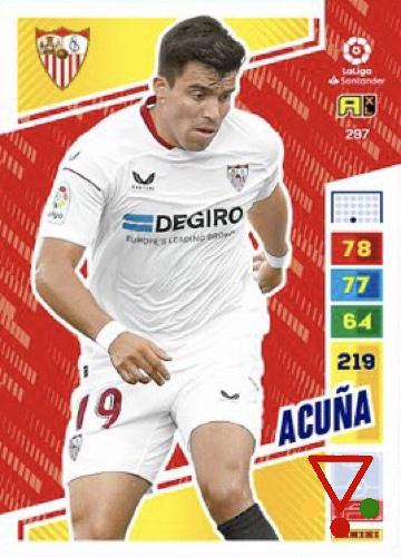 297 Acuña de la colección Adrenalyn XL Liga Santander 2022-23 en ACABARAMOS.COM