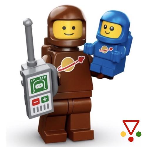 3 Astronauta Marrón y Bebé Espacial de la colección Minifiguras LEGO Serie 24 (71037) en ACABARAMOS.COM