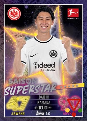 563 Daichi Kamada de la colección Bundesliga 2022-23. Match Attax Extra en ACABARAMOS.COM