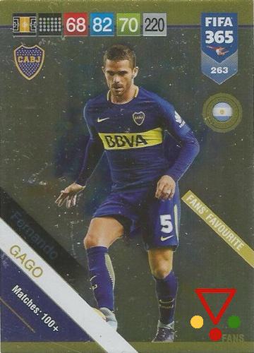 263 Fernando Gago (Fans Favourite) de la colección FIFA 365 2019 Adrenalyn XL en ACABARAMOS.COM