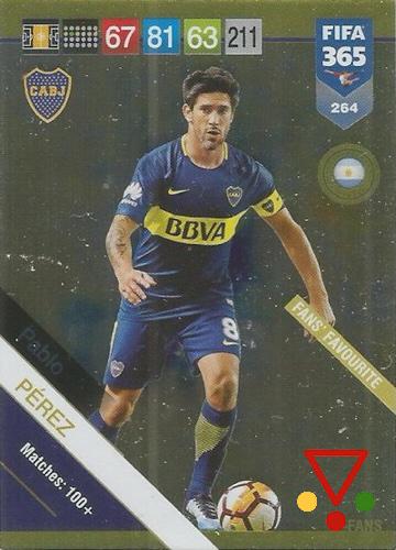 264 Pablo Pérez (Fans Favourite) de la colección FIFA 365 2019 Adrenalyn XL en ACABARAMOS.COM