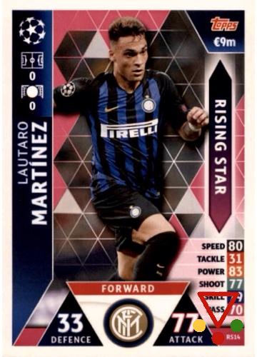 RS14 Lautaro Martinez  de la colección UEFA Champions League 2018-19. Match Attax en ACABARAMOS.COM