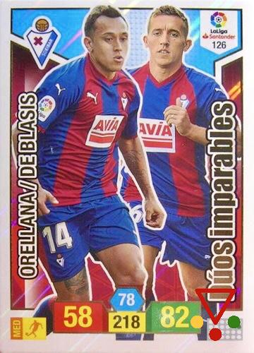 126 DUO Orellana/De Blasis de la colección Adrenalyn XL Liga Santander 2018-19 en ACABARAMOS.COM