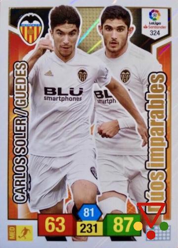 324 DUO Carlos Soler/Guedes de la colección Adrenalyn XL Liga Santander 2018-19 en ACABARAMOS.COM
