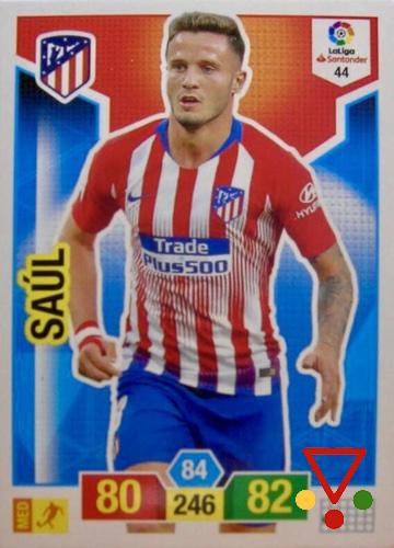 44 Saúl de la colección Adrenalyn XL Liga Santander 2018-19 en ACABARAMOS.COM