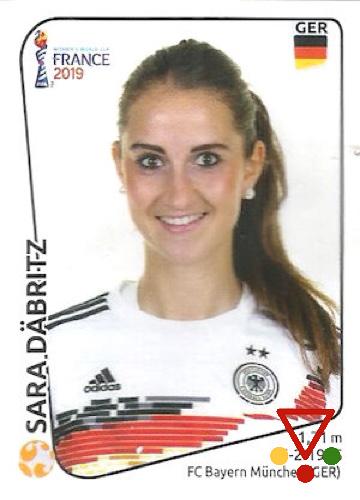 110 Sara Däbritz de la colección FIFA Womens World Cup France 2019 en ACABARAMOS.COM