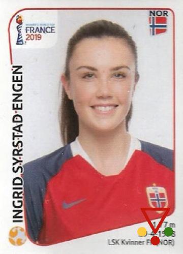 75 Ingrid Syrstad Engen de la colección FIFA Womens World Cup France 2019 en ACABARAMOS.COM