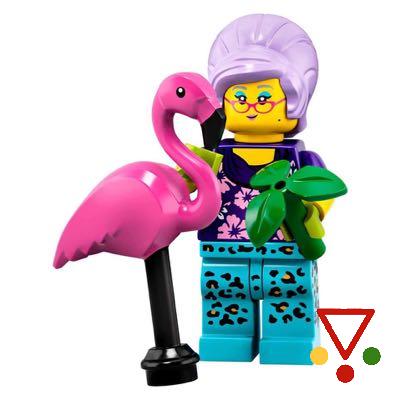 12 Chica con flamenco de la colección Minifiguras LEGO Serie 19 (71025) en ACABARAMOS.COM