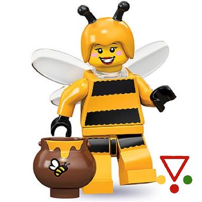 7 Disfraz Chica Abeja de la colección Minifiguras LEGO Serie 10 (71001) en ACABARAMOS.COM