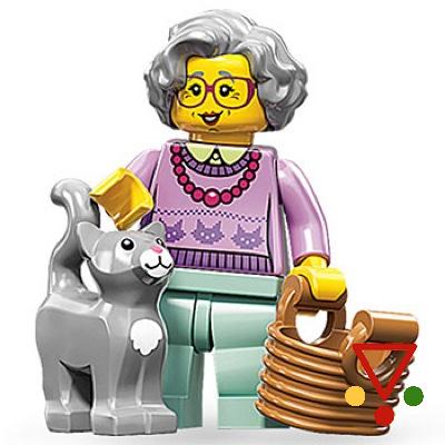 14 Abuela con gatito de la colección Minifiguras LEGO Serie 11 (71002) en ACABARAMOS.COM