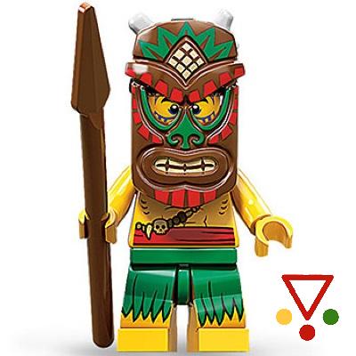5 Guerrero Tiki de la colección Minifiguras LEGO Serie 11 (71002) en ACABARAMOS.COM